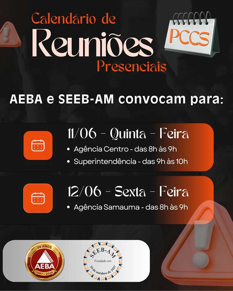 calendário reuniões presenciais