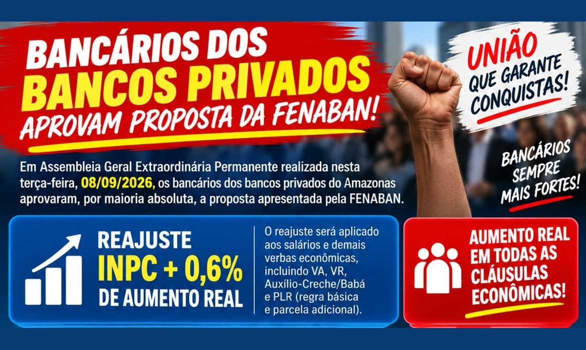 Bancários garantem aumento real